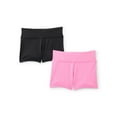 thumbnail image 1 of Athletic Works Girls Active Tumble Shorts, 2-Pack, Sizes 4-18 & Plus, 1 of 3
