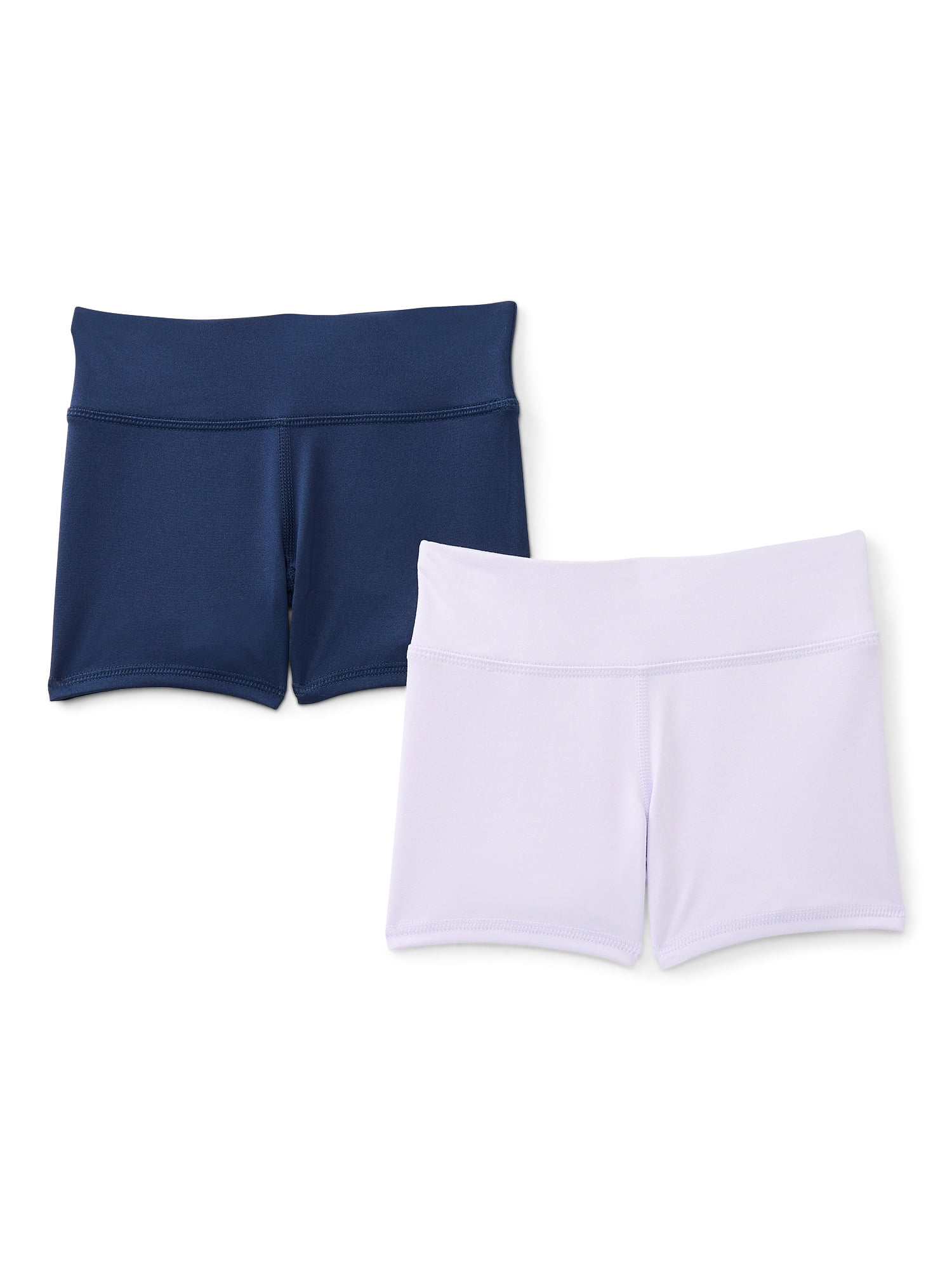 Athletic Works Girls Active Tumble Shorts, 2-Pack, Sizes 4-18 & Plus