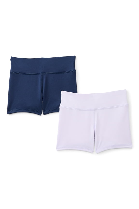 Girls Active Tumble Shorts, 2-Pack, Sizes 4-18 & Plus