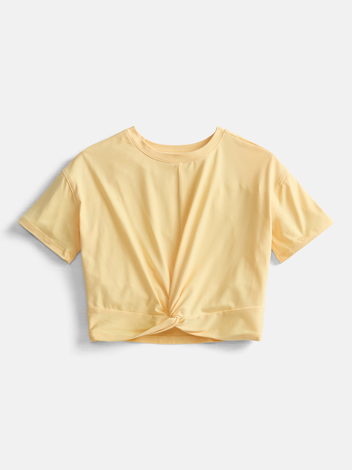 Athletic Works Girls Twist Front Active Tee with Short Sleeves, Sizes 4-18 & Plus