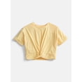 thumbnail image 1 of Athletic Works Girls Twist Front Active Tee with Short Sleeves, Sizes 4-18 & Plus, 1 of 3