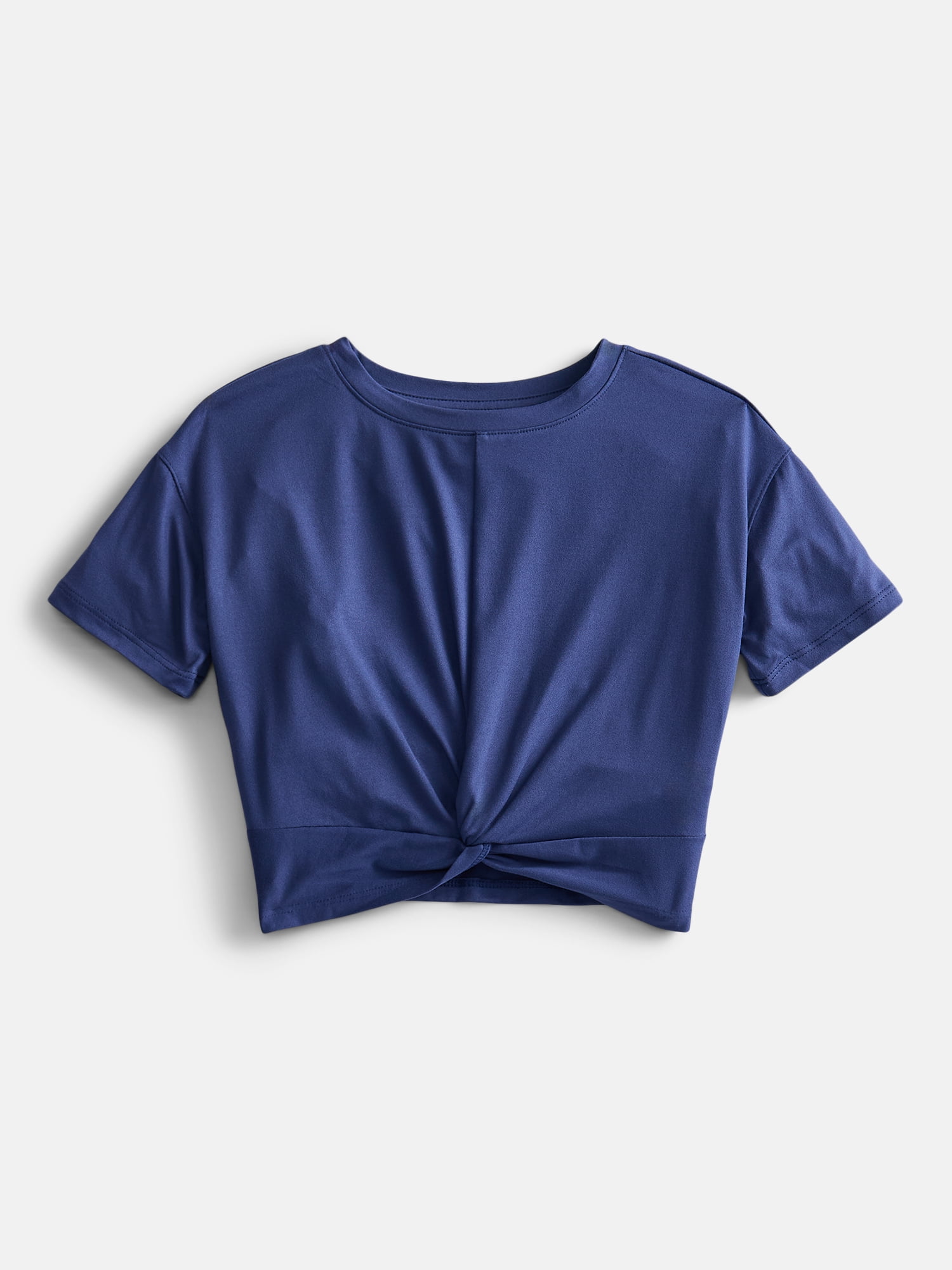 Athletic Works Girls Twist Front Active Tee with Short Sleeves, Sizes 4-18 & Plus