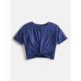 thumbnail image 1 of Athletic Works Girls Twist Front Active Tee with Short Sleeves, Sizes 4-18 & Plus, 1 of 3