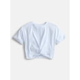 thumbnail image 1 of Athletic Works Girls Twist Front Active Tee with Short Sleeves, Sizes 4-18 & Plus, 1 of 3