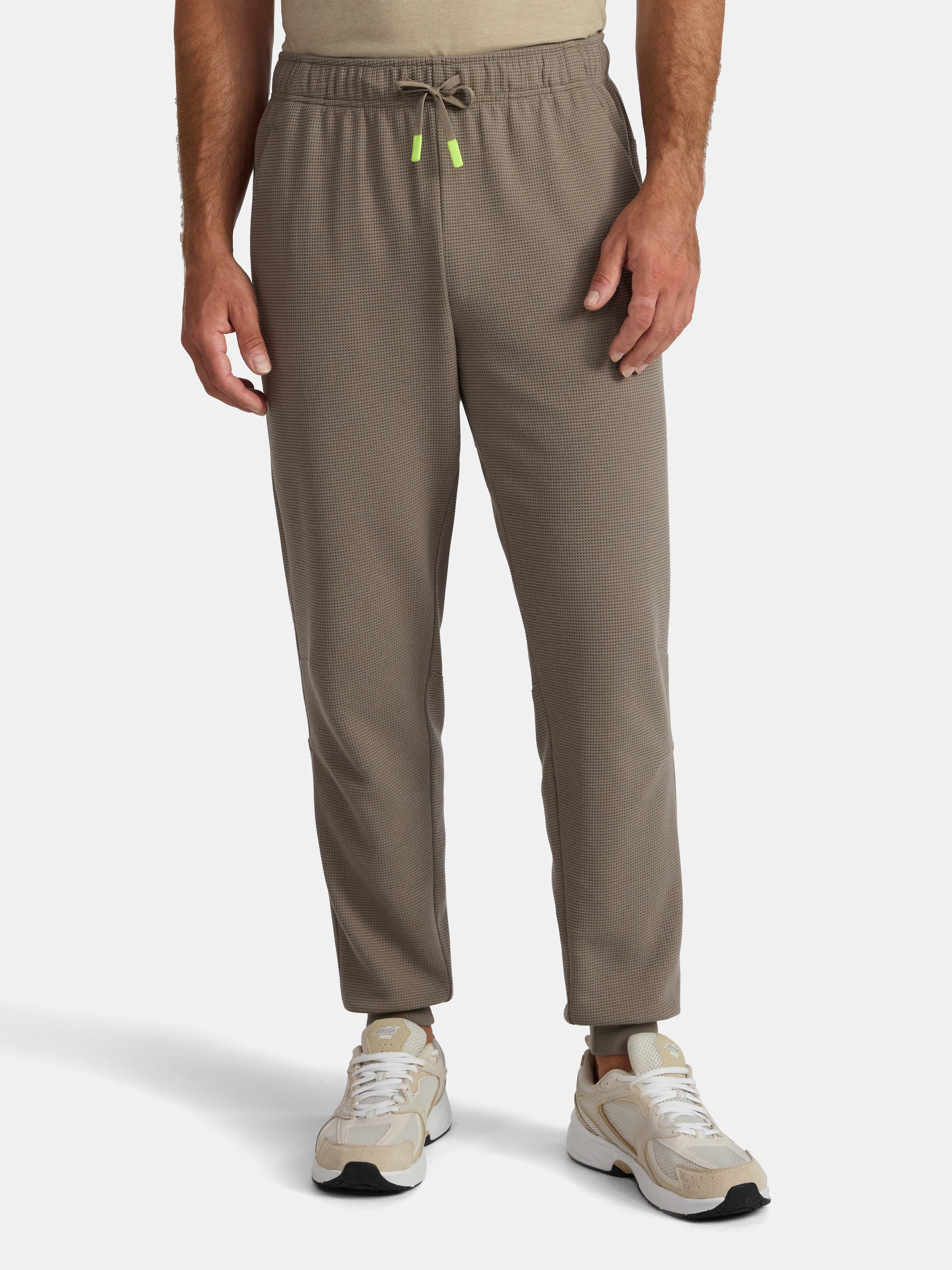 Athletic Works Men's and Big Men's Waffle Knit Joggers Pants, 30" Inseam, Size S-3XL
