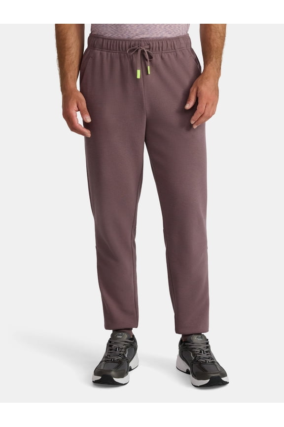 Men's and Big Men's Waffle Knit Joggers Pants, 30" Inseam, Size S-3XL