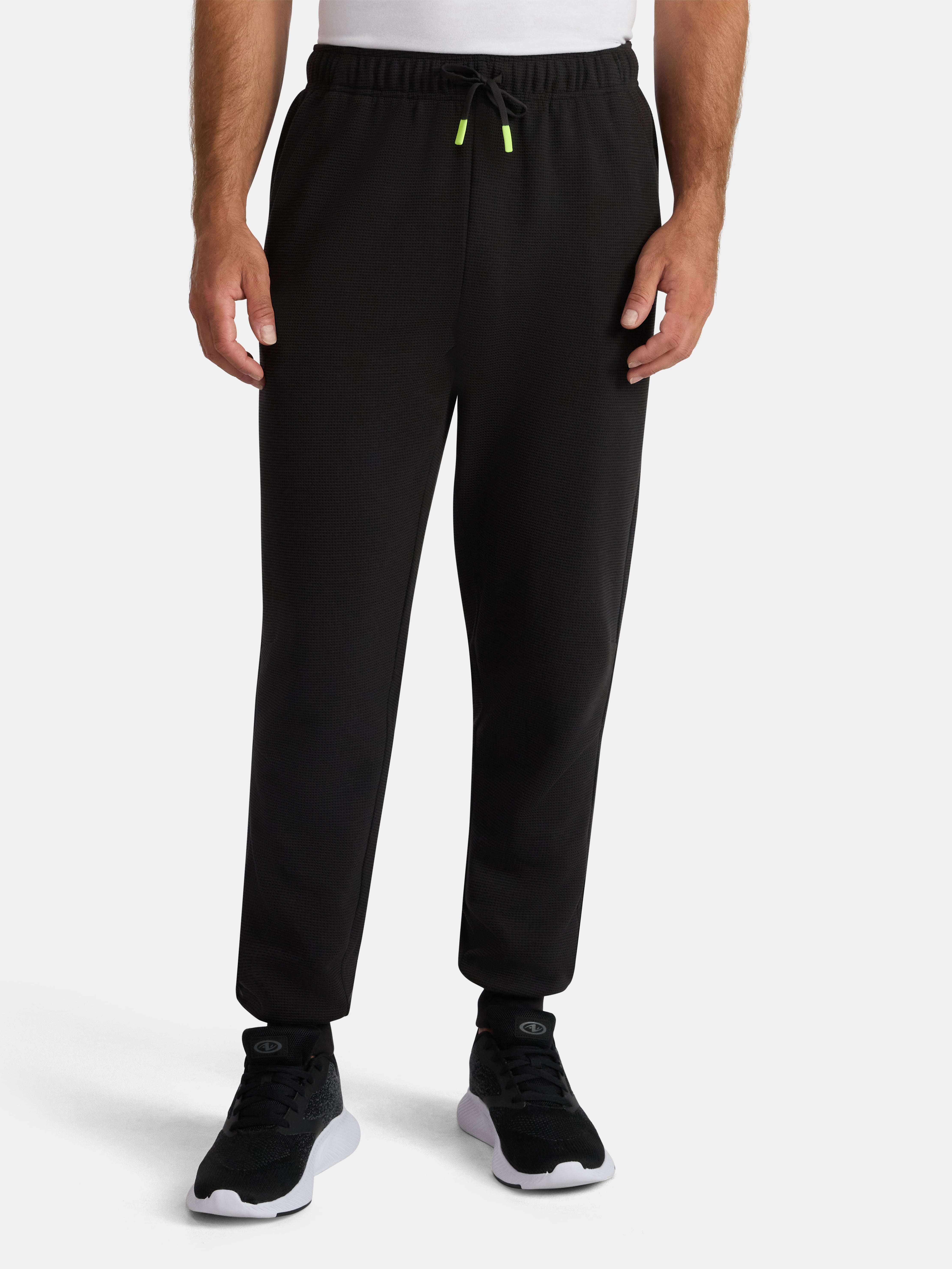 Athletic Works Men's and Big Men's Waffle Knit Joggers Pants, 30" Inseam, Size S-3XL