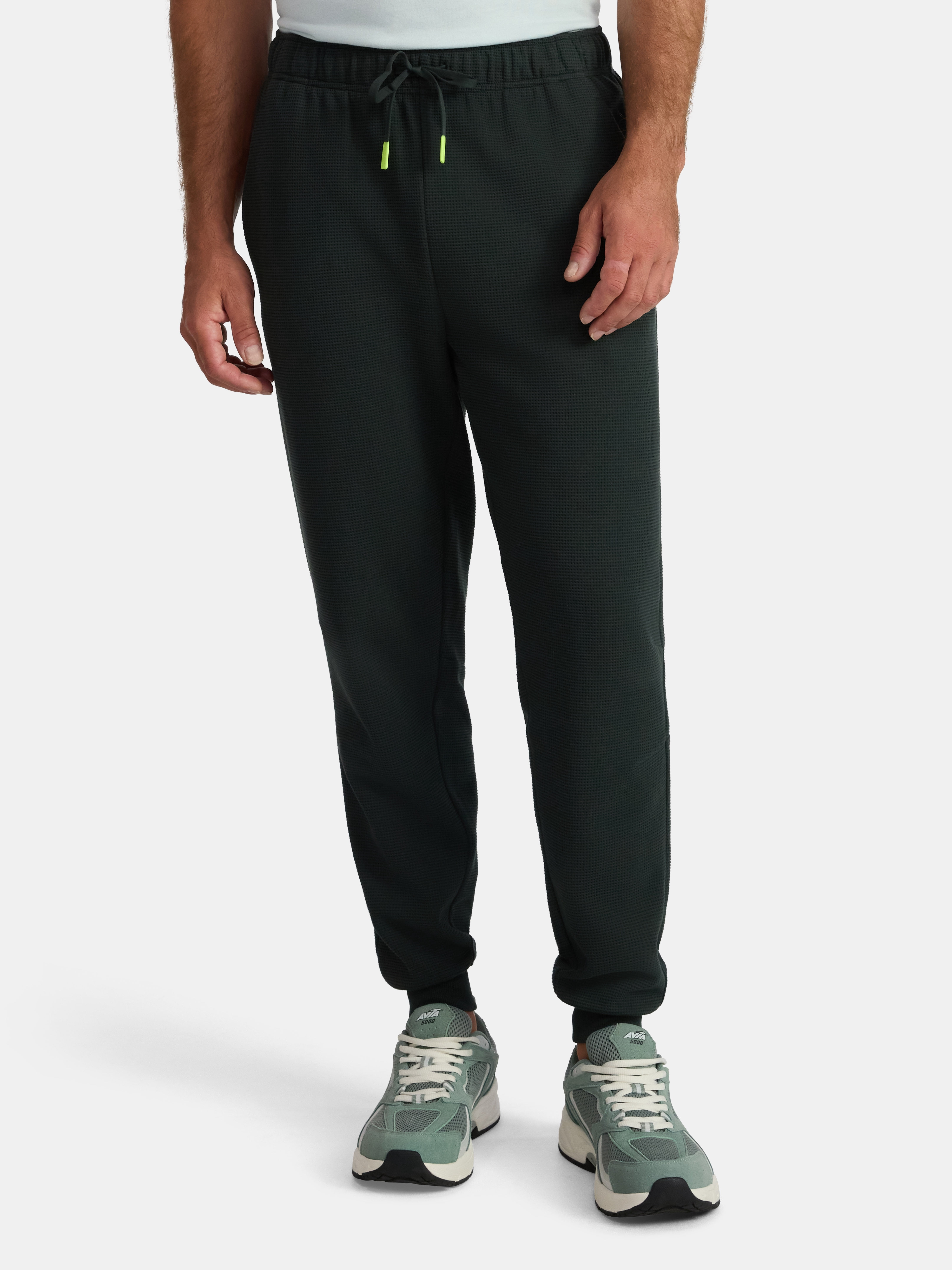 Athletic Works Men's and Big Men's Waffle Knit Joggers Pants, 30" Inseam, Size S-3XL