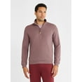 thumbnail image 1 of Athletic Works Men's and Big Men's Waffle Quarter Zip Pullover, Sizes S-3XL, 1 of 6