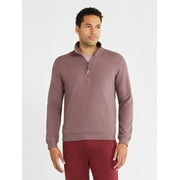 Men's and Big Men's Waffle Quarter Zip Pullover, Sizes S-3XL