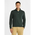 thumbnail image 1 of Athletic Works Men's and Big Men's Waffle Quarter Zip Pullover, Size S-3XL, 1 of 5