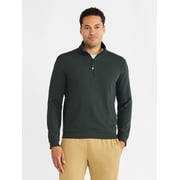 Athletic Works Men's and Big Men's Waffle Quarter Zip Pullover, Sizes S-3XL