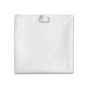 Athletic Works Microfiber Golf Towel with Carabiner Clip, 30 x 20 Inches, White