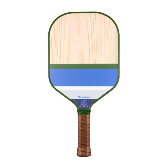 Athletic Works Timber Wooden Pickleball Paddle, Blue/Green