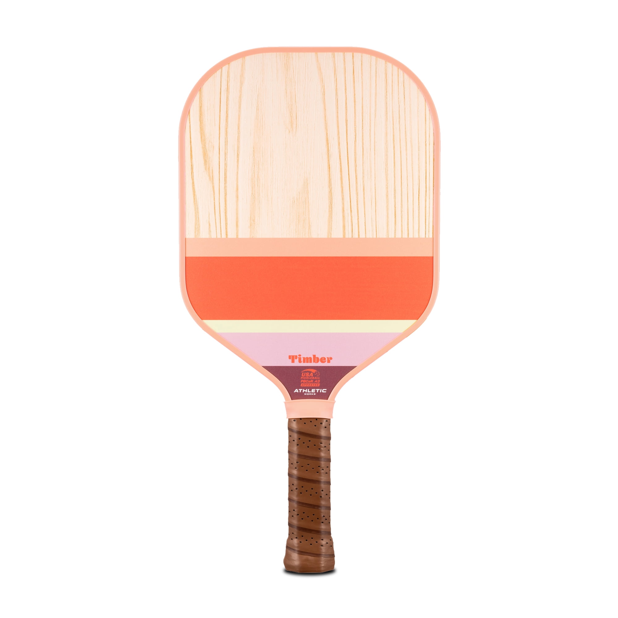 Athletic Works Timber Wooden Pickleball Paddle, Orange