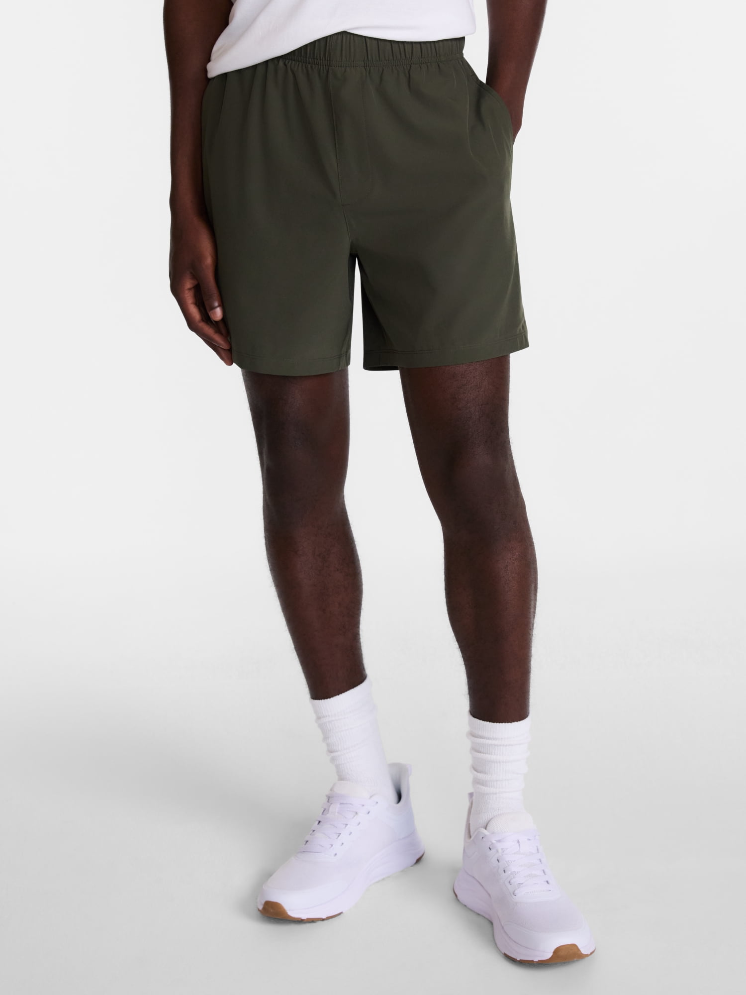Athletic Works Men's and Big Men's Woven Running Shorts, 6" Inseams, Sizes XS-5XB