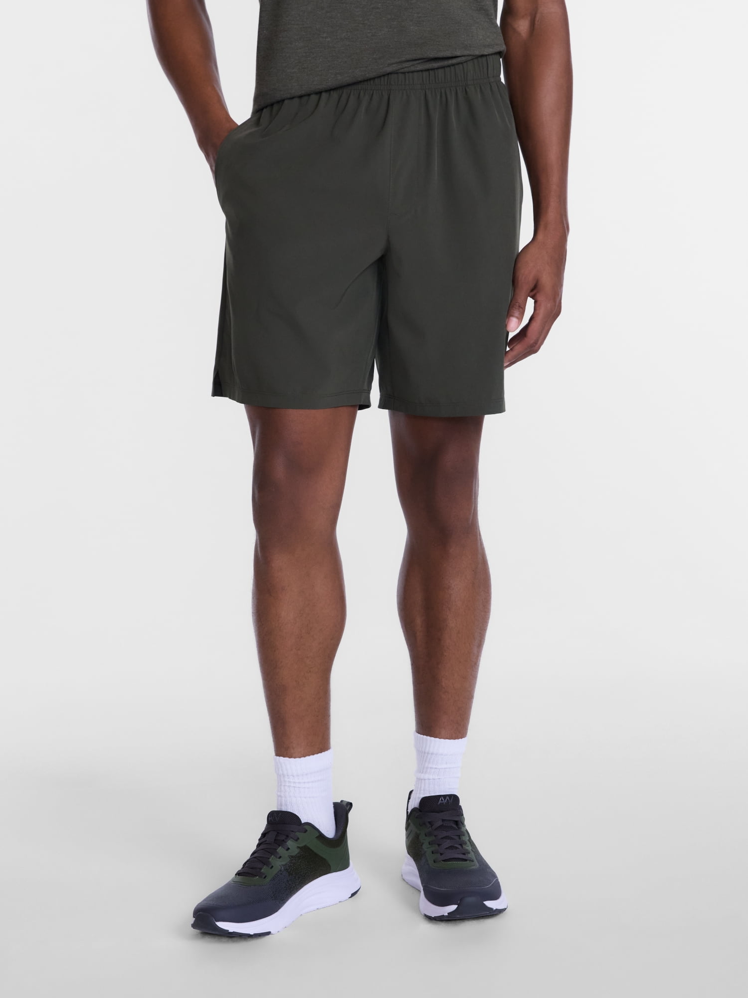 Athletic Works Men's and Big Men's Woven Running Shorts, 8" Inseams, Sizes XS-5XB