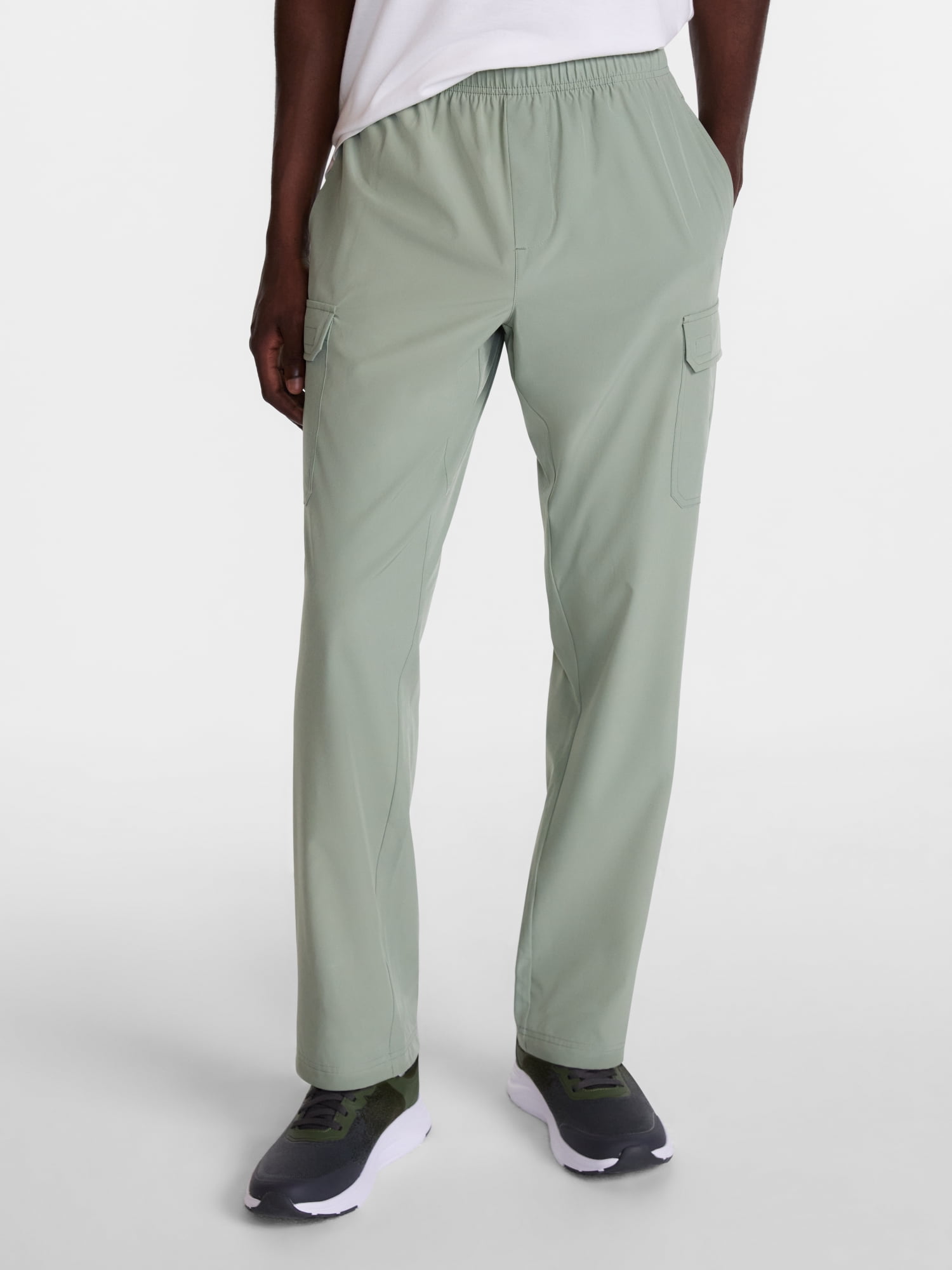 Athletic Works Woven Cargo Open Hem Active Pants, Men's Sizes S-4XLT