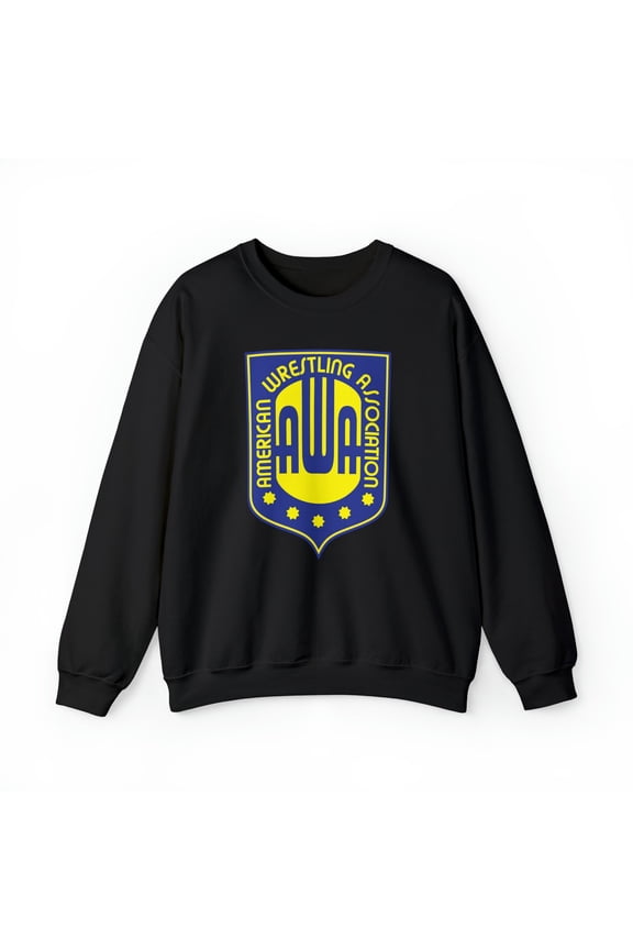 AWA American Wrestling Alliance Logo Mens Black Sweater Sweatshirt