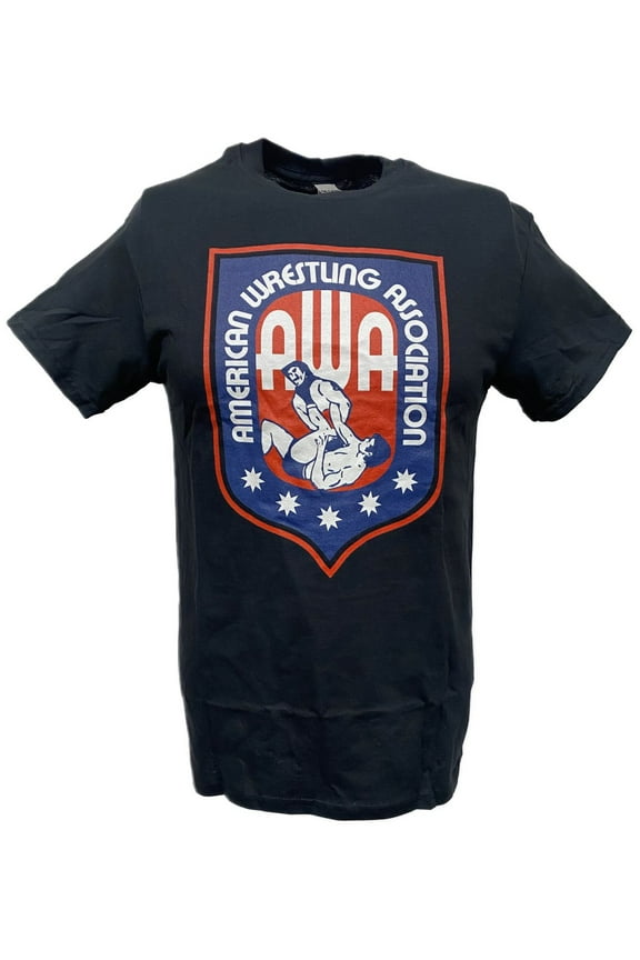 AWA Logo American Wrestling Alliance Black T-shirt