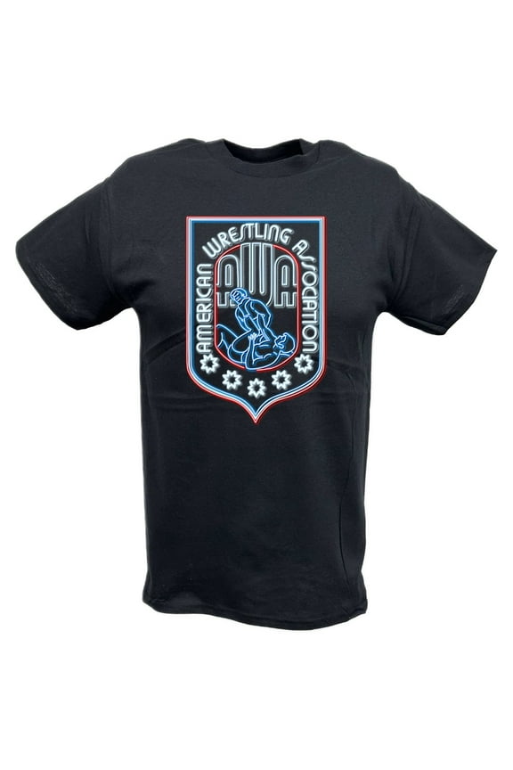 AWA Neon Logo American Wrestling Alliance T-shirt
