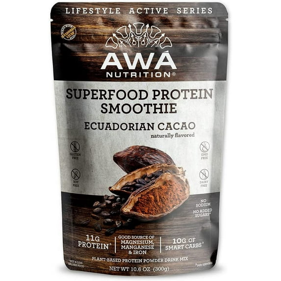 AWA Nutrition Superfood Protein Smoothie Powder Mix Natural Flavor Vegan