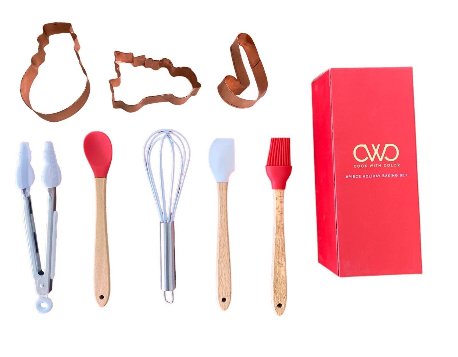 AWA holidays Christmas mini 8Piece Cookie Bakeware Set Baking whisk