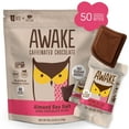 thumbnail image 1 of AWAKE Caffeinated Chocolate: Almond Sea Salt Dark Chocolate - 50 Bites (50mg of Caffeine/Serving, Keto, Gluten-Free, Non-GMO), 1 of 8