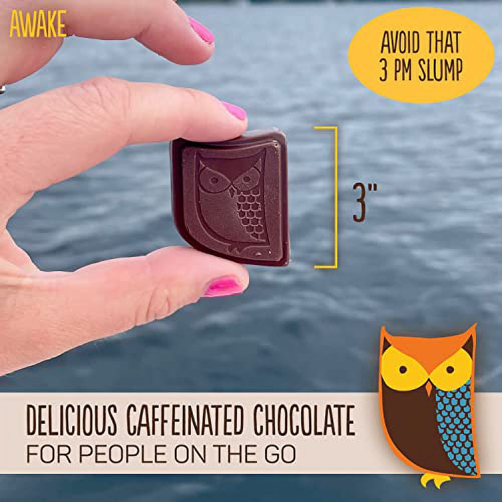 AWAKE Caffeinated Chocolate Bites 50mg of Caffeine BiteSize