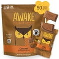 thumbnail image 1 of AWAKE - Caffeinated Chocolate Bites - Coffee Alternative - Low Calorie Snacks - Bite Size Energy Bars - 50mg of Caffeine in Each Bite - Non GMO - Gluten Free - Caramel Chocolate - 50 Bites, 1 of 9