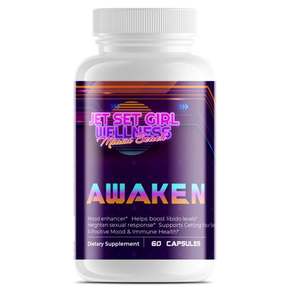 AWAKEN Unique Formula For Women Supplement, Reduce Cortisol and Hormone Support, Maca Root, Ginseng, Dong Quai, Ginger, Ashwagandha, and Horny Goal Weed , 60 Count