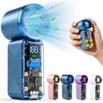 thumbnail image 1 of AWANFI Portable Handheld Mini Fan Kids, Turbo Fan , USB Rechargeable Personal Fan, 6 Speed Wind, Display Electricity in Real Time, Cool Gift for Man, Blue, 1 of 7