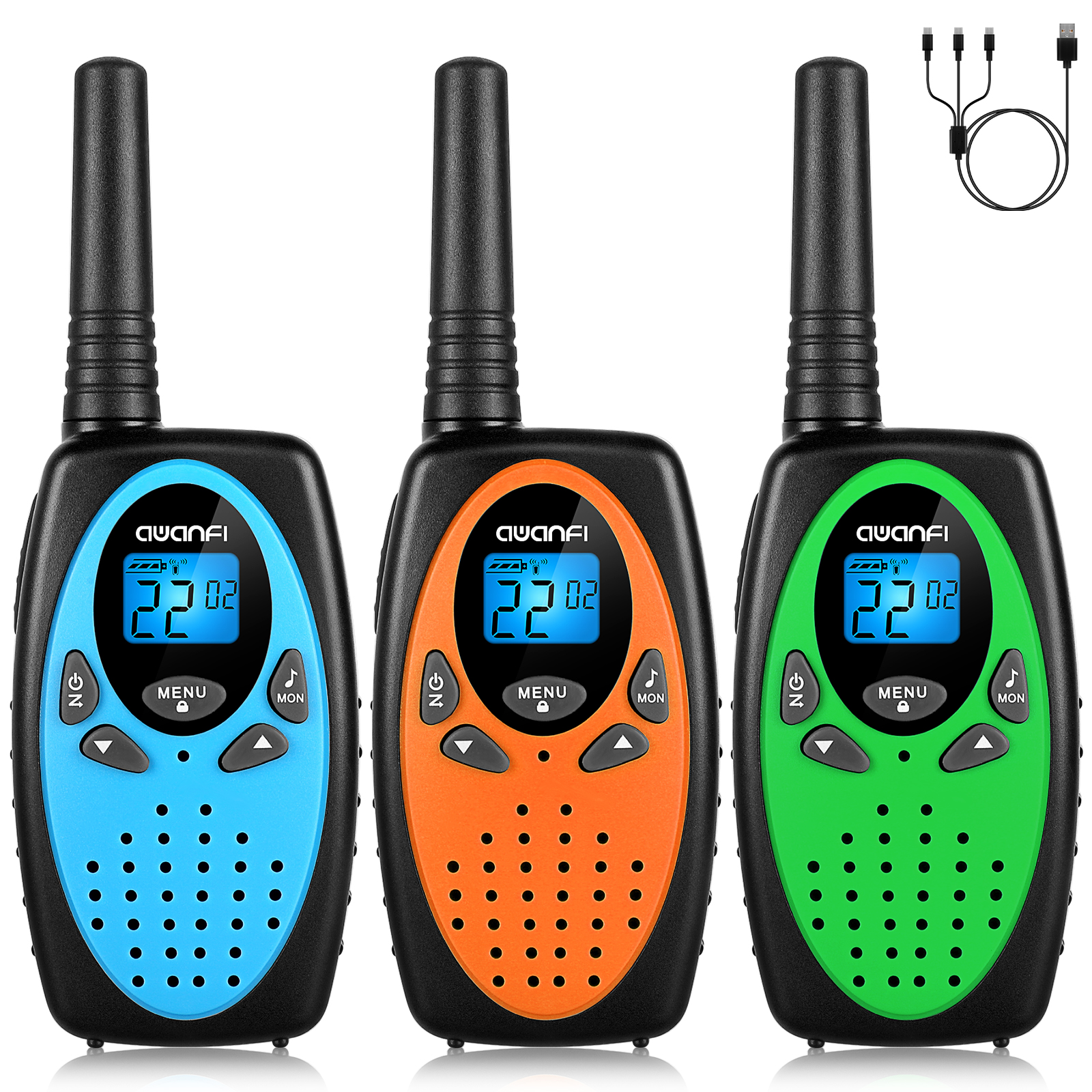 onn. 32 Mile 22 Channel Walkie Talkie, 2 Pack