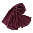 thumbnail image 1 of AWASD 2026 Summer Lightweight Wrinkle Cotton Scarf for Women - Muslim Hijab Scarf for Women Straight Edge Stitched Hem Solid Color Casual Neck Scarf for Women Travel Outfit Accessory Under $7 Red, 1 of 3