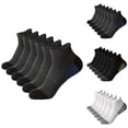 thumbnail image 1 of AWASD 6 PC Mesh Athletic Ankle Socks for Men Color Block Striped Comfortable Sports Socks with Heel Tab Breathable Cushioned Running Socks for Women(Gray One Size), 1 of 4