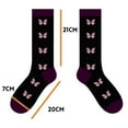 thumbnail image 1 of AWASD Cotton Slouch Socks for Women – Retro Letter Pattern Stretchy & Non-Slip Everyday Fashion Socks Solid Color Soft Casual Stacked Socks Breathable Crew Socks for Women Under $5(Purple One Size), 1 of 4