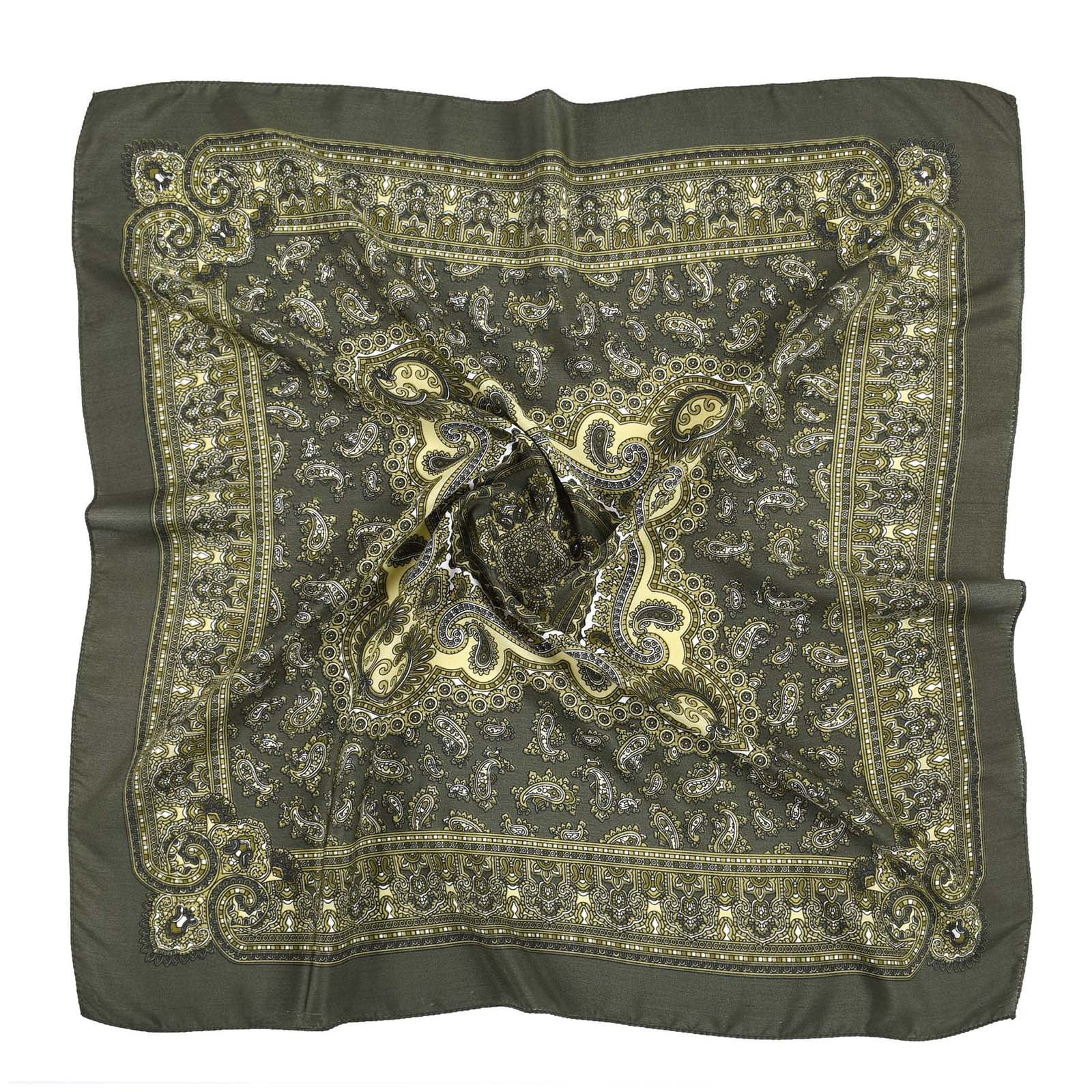 AWASD Square Scarf for Women Muslim Cashew Printing Scarf Vintage ...