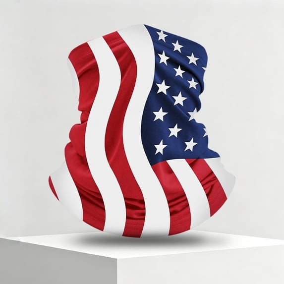 AWASD USA Flag Neck Gaiter Face Masks for Men Women Star Stripe Print Breathable Summer Cooling Neck Gaiter UV Face Mask Sun Protection Neck Gaiter One Size Red