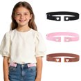 thumbnail image 1 of AWAYTR 3 Pcs Children Magnetic Buckle Elastic Belts Easy Wear Adjustable Stretch Belt for Toddler Boys Girls Pants, 1 of 8