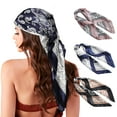 thumbnail image 1 of AWAYTR 35” Large Square Satin Head Scarf - 3Pcs Women Satin Hair Scarves Silk Bandana Scarf Headscarf, 1 of 10