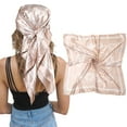 thumbnail image 1 of AWAYTR 35" Large Square Satin Head Scarf - Silk Hair Scarf Square Hair Bandanas Women Sleeping Head Wraps, 1 of 12