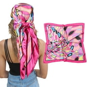 35" Large Square Satin Head Scarf - Silk Hair Scarf Square Hair Bandanas Women Sleeping Head Wraps