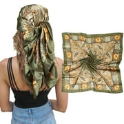 35" Large Square Satin Head Scarf - Silk Hair Scarf Square Hair Bandanas Women Sleeping Head Wraps