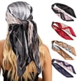 thumbnail image 1 of AWAYTR 35” Satin Large Silk Head Scarf 4 Pcs Women Square Silk Like Neck Scarf Hair Sleeping Wraps Lightweight Silk Bandana, 1 of 7