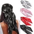 thumbnail image 1 of AWAYTR 35” Satin Large Square Head Scarves - 4PCS Silk Like Neck Scarf Hair Sleeping Wraps Satin Silk Scarfs for Women, 1 of 12