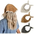 thumbnail image 1 of AWAYTR 3Pcs Floral Hair Bandanas Chiffon Head Kerchief Women Boho Hair Scarf Headband Triangle Head Scarf, 1 of 12