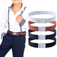 thumbnail image 1 of AWAYTR 4 Pack Kids Elastic Stretch Belts, Adjustable Magnetic Buckle Waist Belts for Boys Girls Uniform Jeans Easy Use, 1 of 8