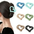 thumbnail image 1 of AWAYTR 6 Pcs Heart Hair Claw Clips for Women Matte Nonslip Hair Jaw Clips Heart Hair Clips for Thin Thick Hair Cute Hair Styling Accessories, 1 of 7