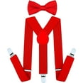 AWAYTR Child Kids Suspenders Bowtie Set Adjustable Suspender Set for