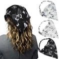 thumbnail image 1 of AWAYTR 3 Pcs Floral Elastic Hair Scarf Headbands Hair Bandanas Head Kerchief Bohemia Chiffon Turban Triangle Scarves, 1 of 9